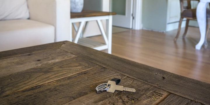 keys left inside house